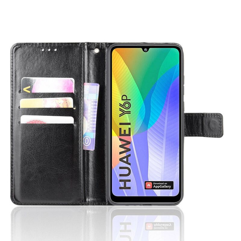 Flip Cover Huawei Y6p Blinkende Kunstlæder