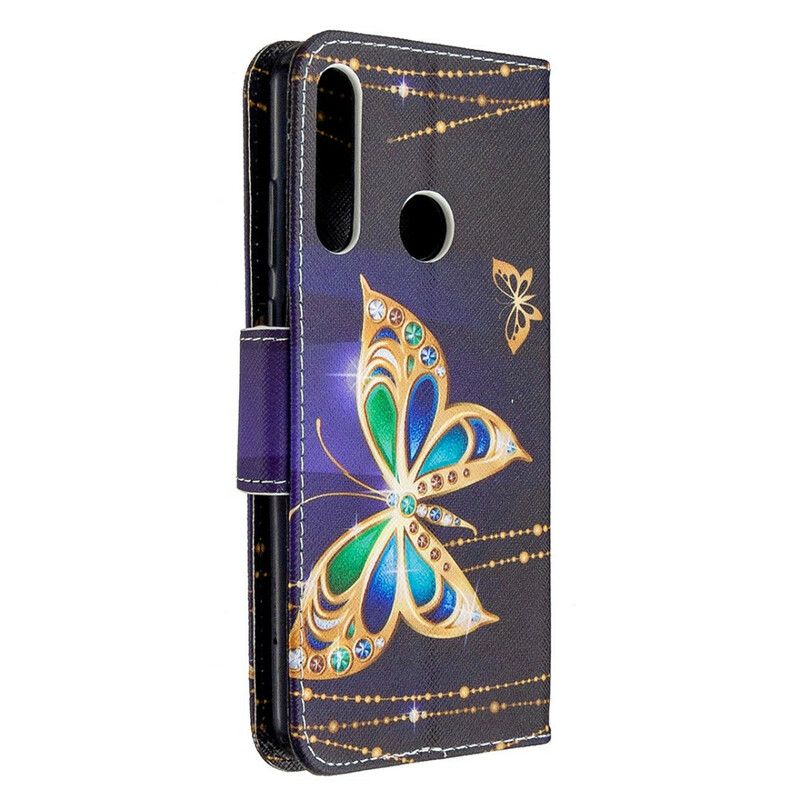 Flip Cover Huawei Y6p Magisk Sommerfugl