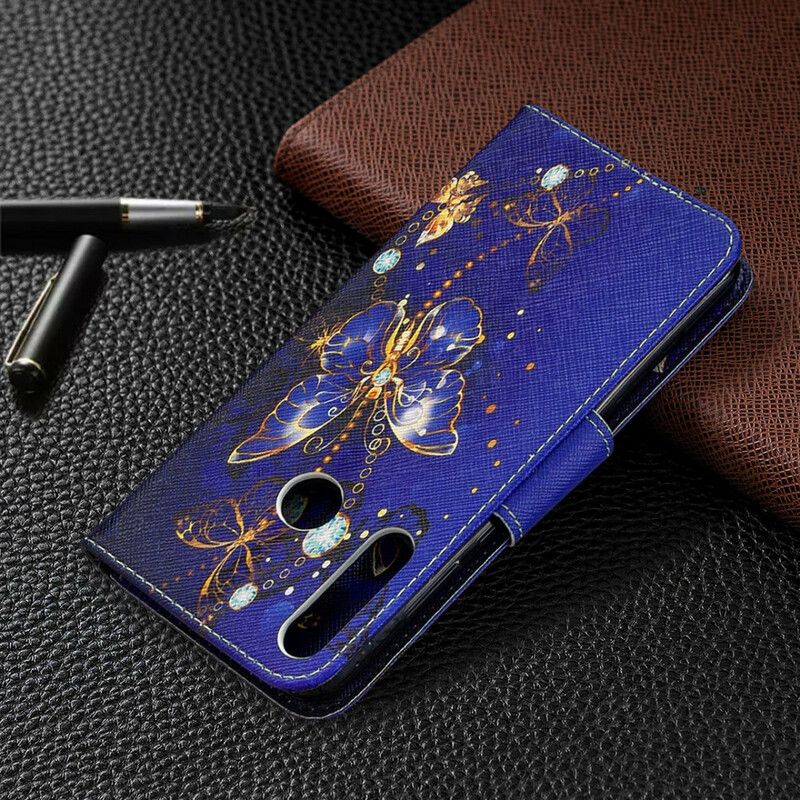 Flip Cover Huawei Y6p Sommerfugle Om Natten