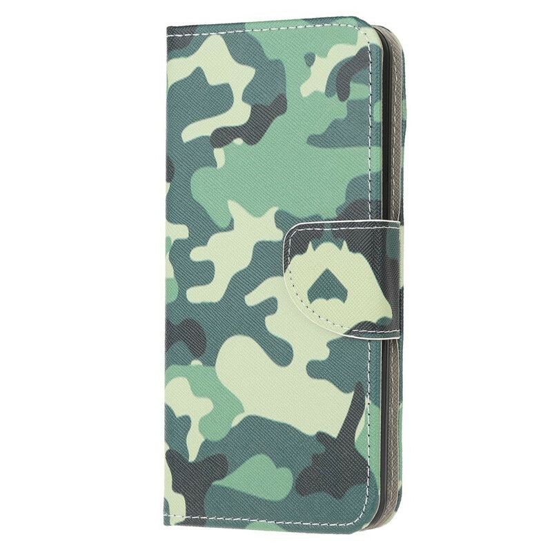 Læder Cover Huawei Y6p Militær Camouflage