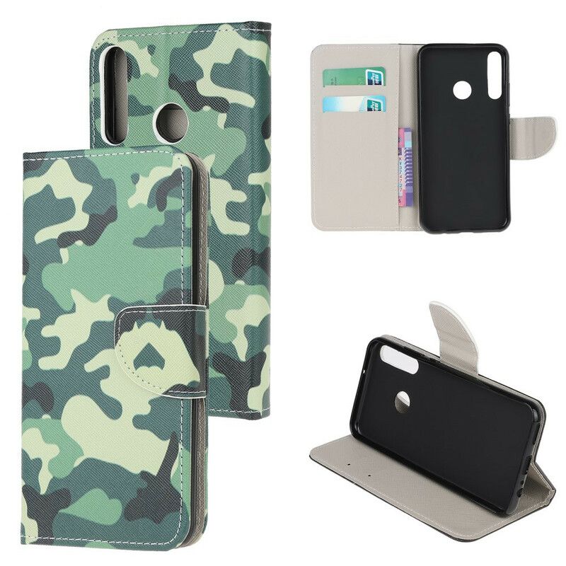 Læder Cover Huawei Y6p Militær Camouflage