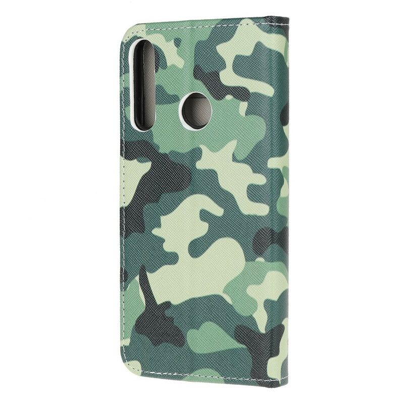 Læder Cover Huawei Y6p Militær Camouflage