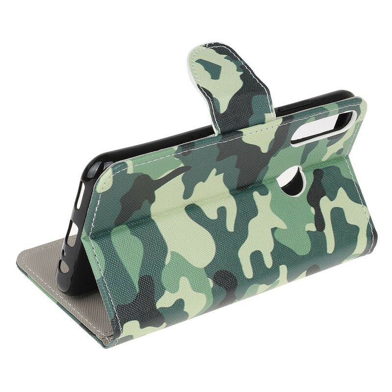 Læder Cover Huawei Y6p Militær Camouflage