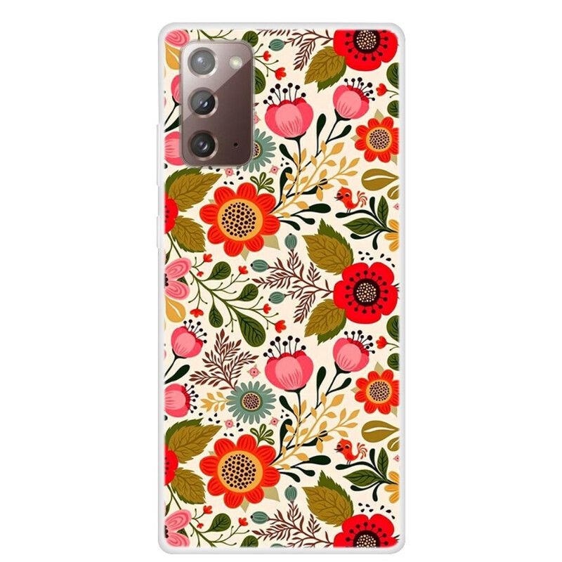 Cover Samsung Galaxy Note 20 Blomstertapet