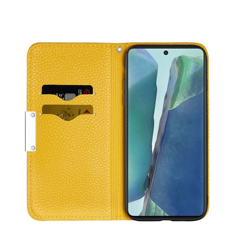 Cover Samsung Galaxy Note 20 Flip Cover Ultra Chic Litchi Imiteret Læder