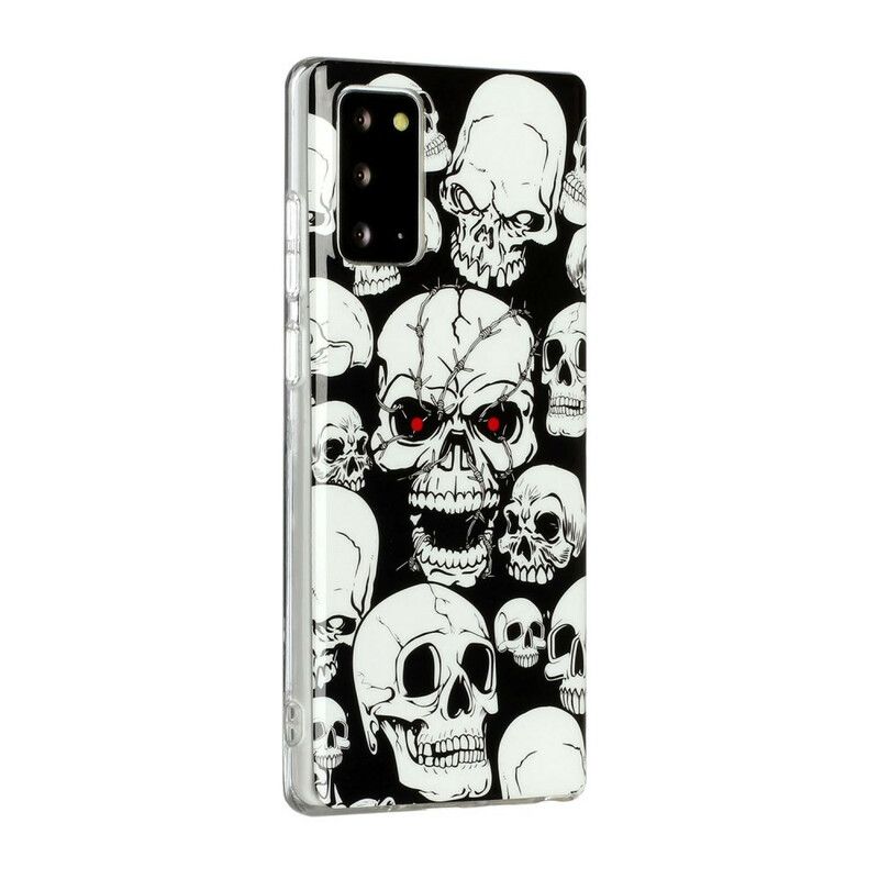 Cover Samsung Galaxy Note 20 Opmærksomhed Fluorescerende Kranier