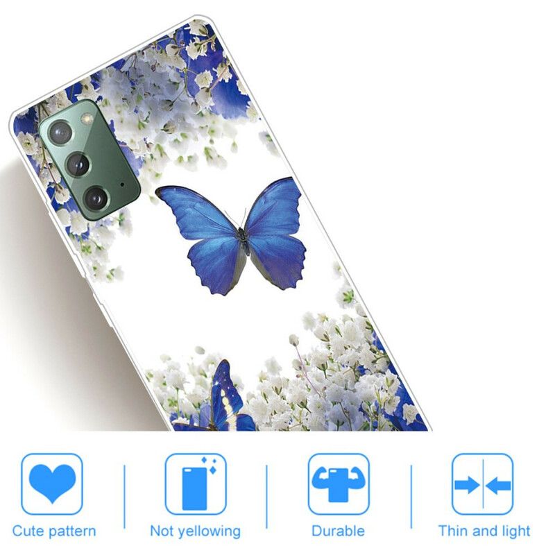 Cover Samsung Galaxy Note 20 Sommerfugle