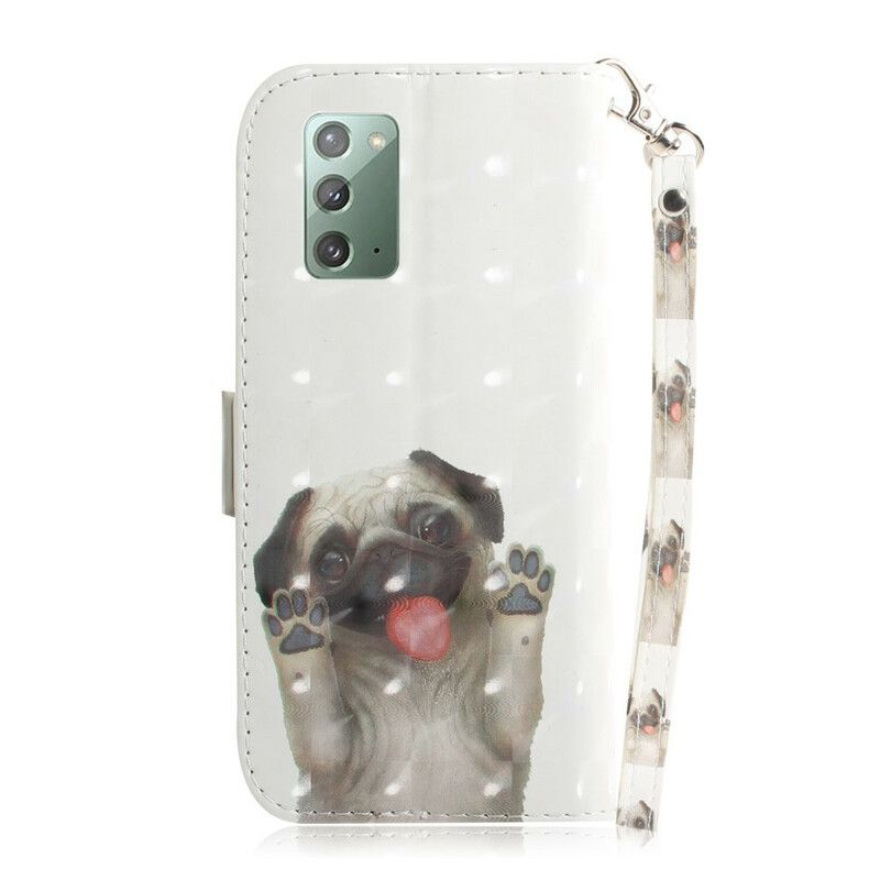 Flip Cover Samsung Galaxy Note 20 Med Snor Elsk Min Hund Med Snor