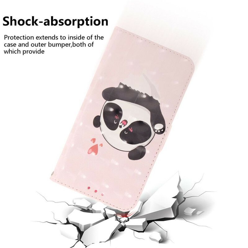 Flip Cover Samsung Galaxy Note 20 Med Snor Panda Love Med Rem