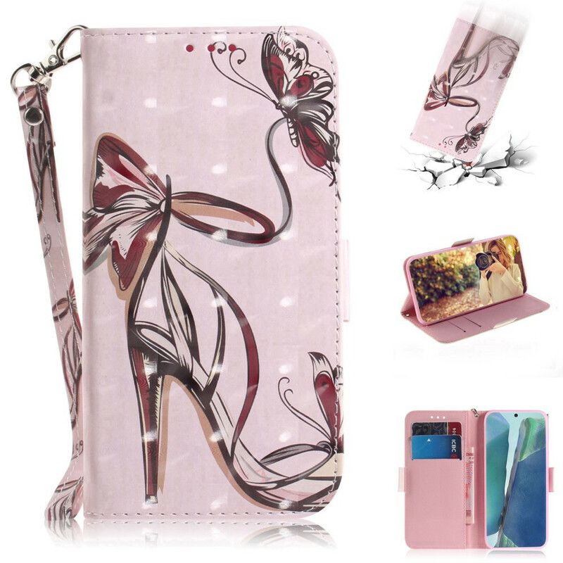 Flip Cover Samsung Galaxy Note 20 Med Snor Stroppumpe