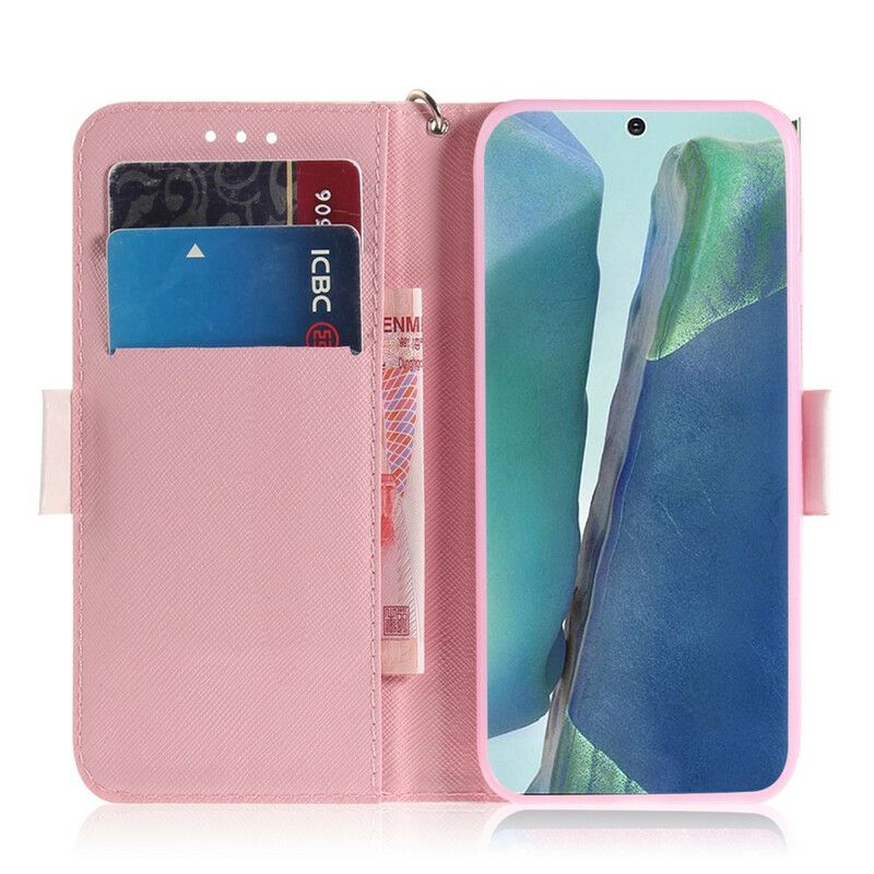 Flip Cover Samsung Galaxy Note 20 Med Snor Stroppumpe