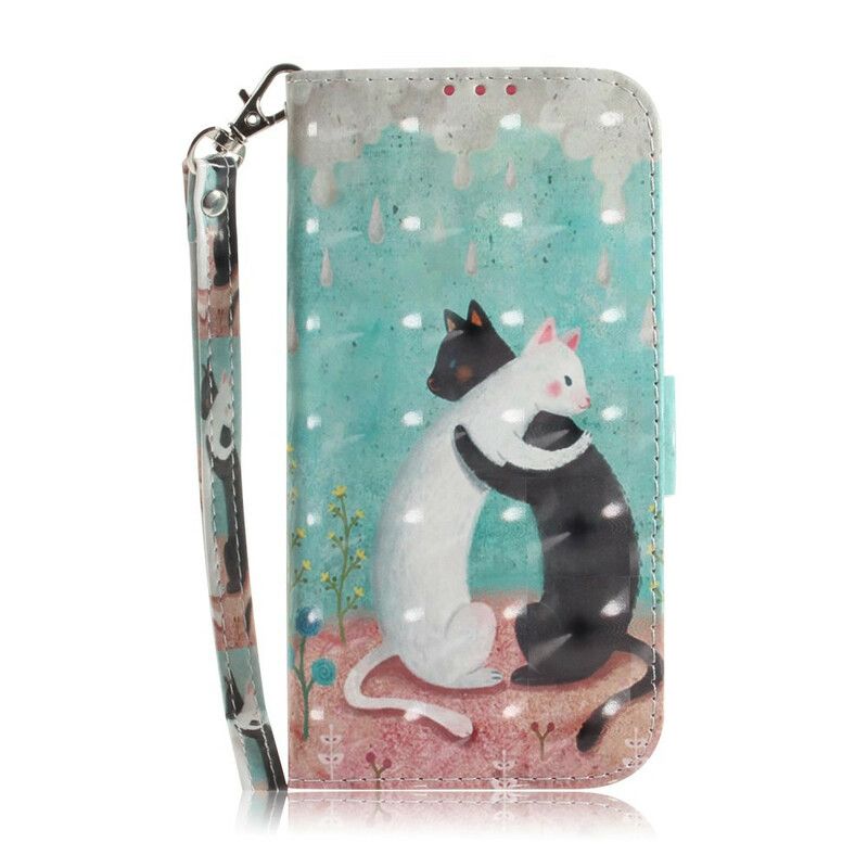 Flip Cover Samsung Galaxy Note 20 Med Snor Thong Cat Friends