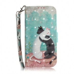 Flip Cover Samsung Galaxy Note 20 Med Snor Thong Cat Friends