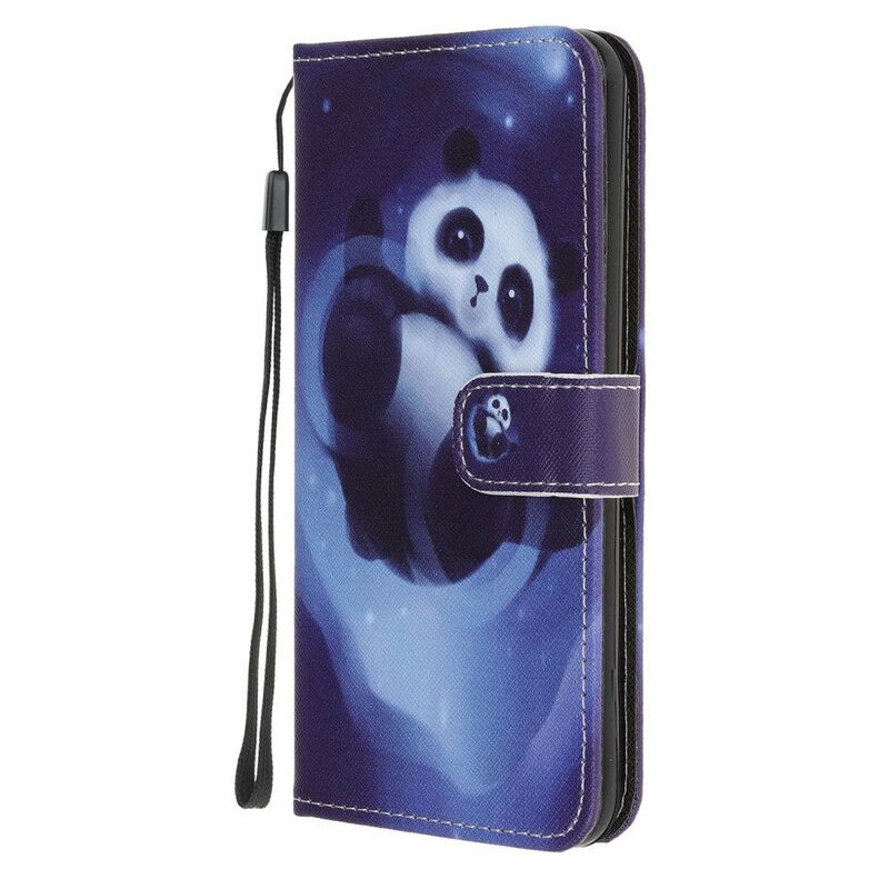 Flip Cover Samsung Galaxy Note 20 Med Snor Thong Space Panda