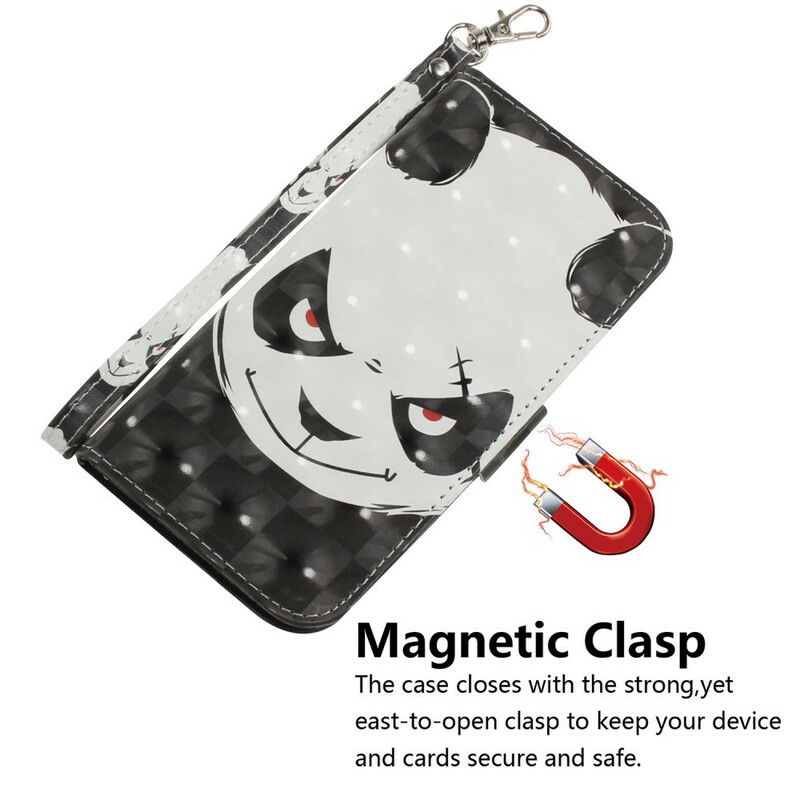 Flip Cover Samsung Galaxy Note 20 Med Snor Vred Panda Med Rem