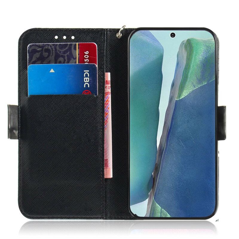 Flip Cover Samsung Galaxy Note 20 Med Snor Vred Panda Med Rem