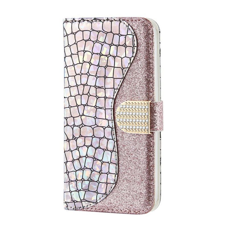 Læder Cover Samsung Galaxy Note 20 Croc Diamanter