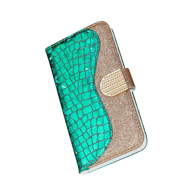 Læder Cover Samsung Galaxy Note 20 Croc Diamanter