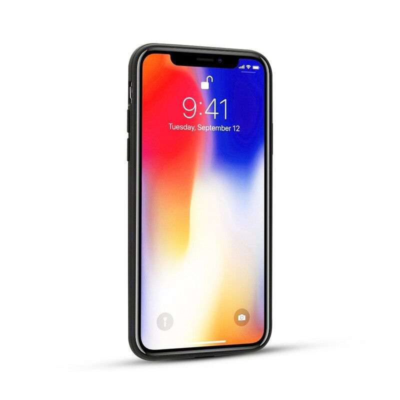 Cover iPhone X / XS Ægte Litchi Læder