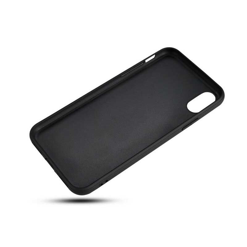 Cover iPhone X / XS Ægte Litchi Læder