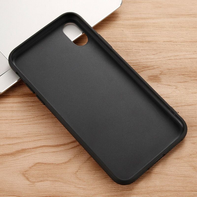 Cover iPhone X / XS Ægte Litchi Læder