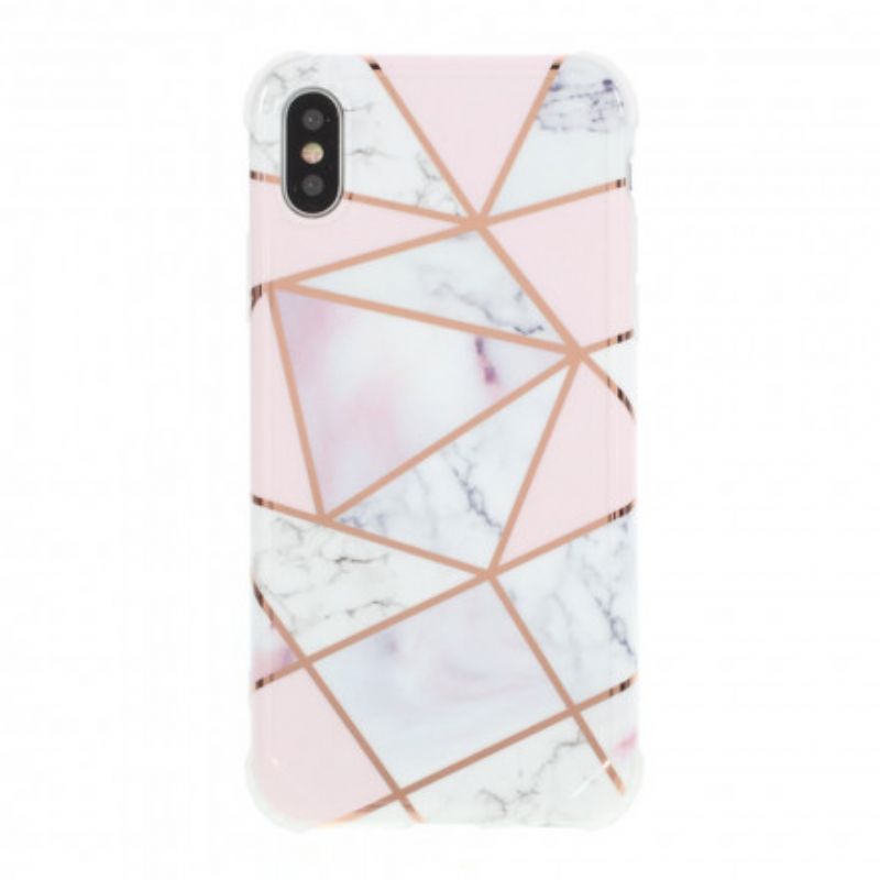 Cover iPhone X / XS Blinkende Geometrisk Marmor