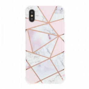 Cover iPhone X / XS Blinkende Geometrisk Marmor