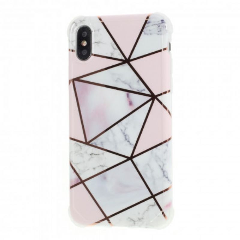 Cover iPhone X / XS Blinkende Geometrisk Marmor