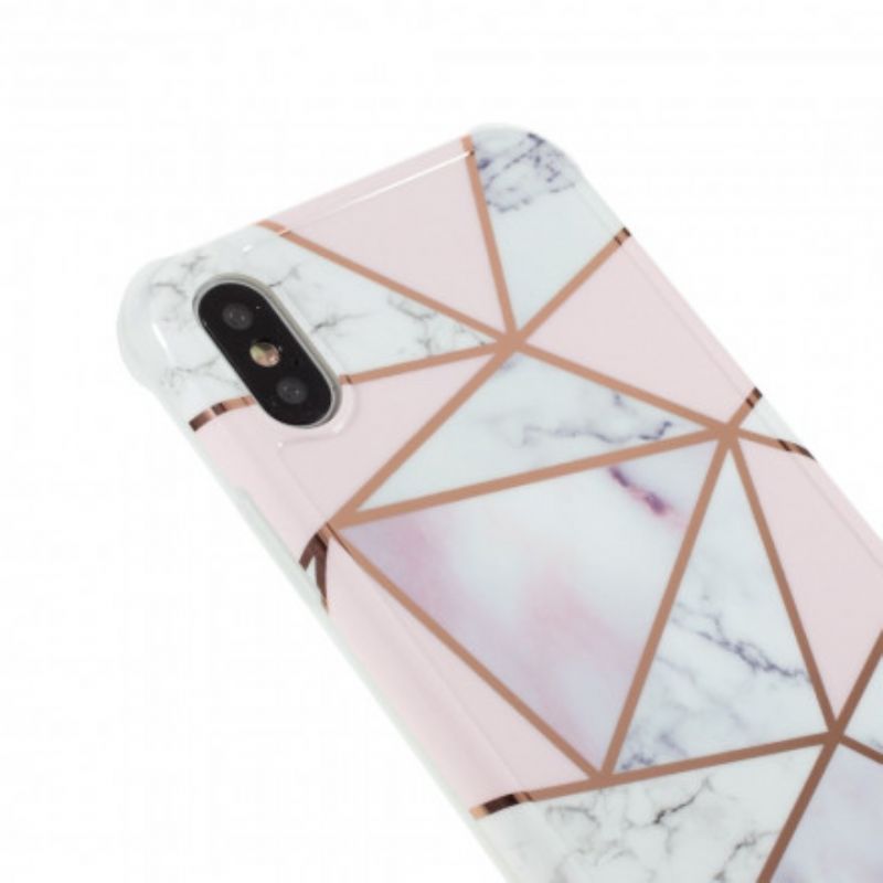 Cover iPhone X / XS Blinkende Geometrisk Marmor