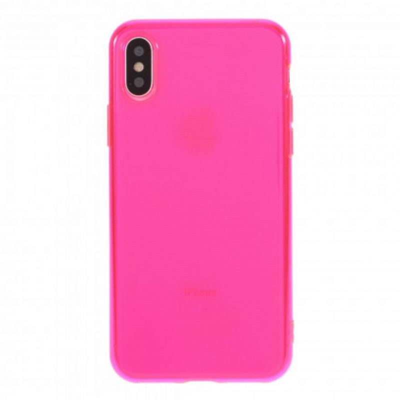 Cover iPhone X / XS Farvet Gennemsigtig Silikone