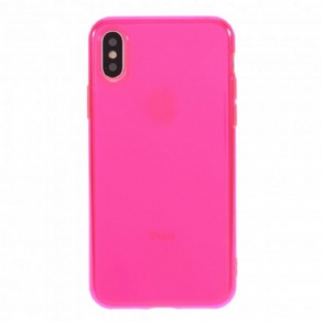 Cover iPhone X / XS Farvet Gennemsigtig Silikone