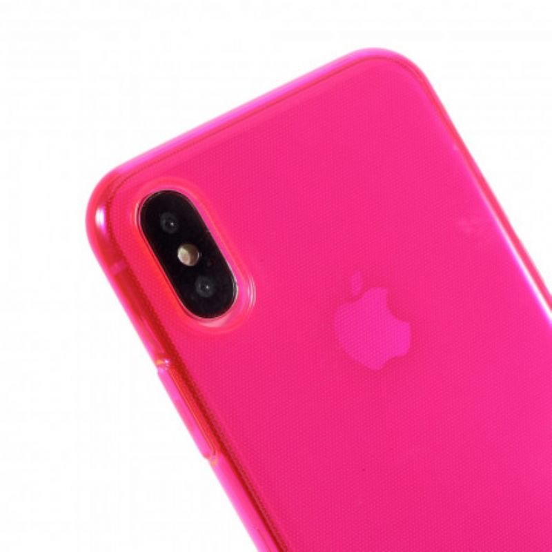 Cover iPhone X / XS Farvet Gennemsigtig Silikone