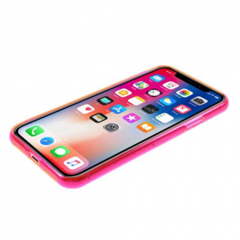 Cover iPhone X / XS Farvet Gennemsigtig Silikone