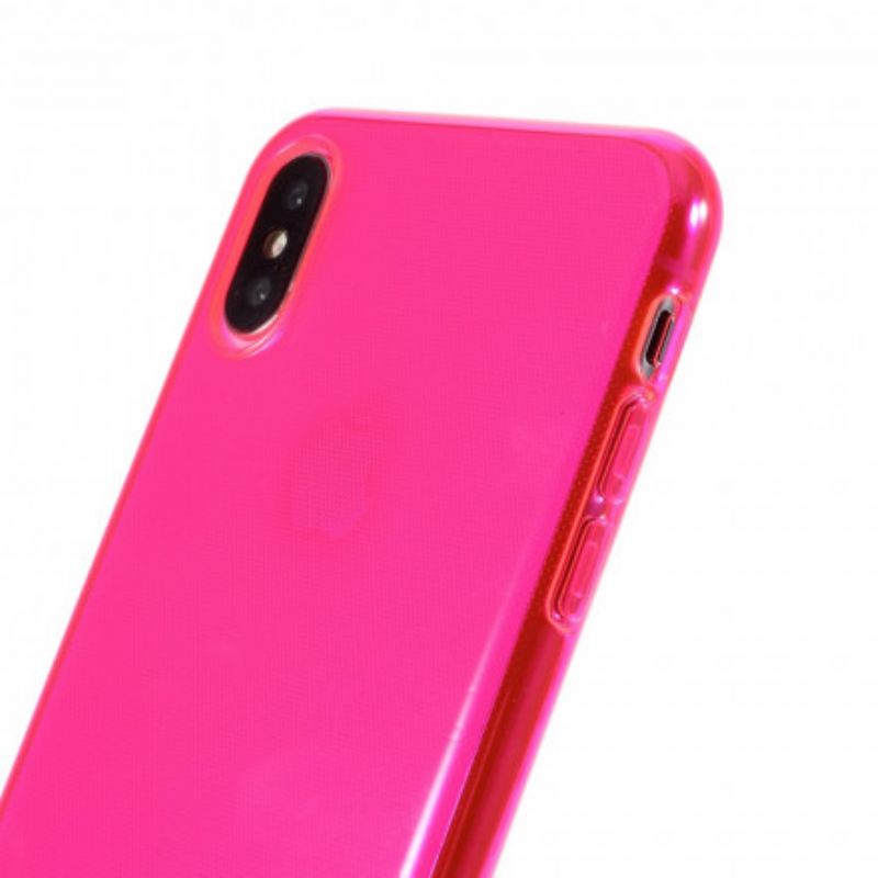 Cover iPhone X / XS Farvet Gennemsigtig Silikone