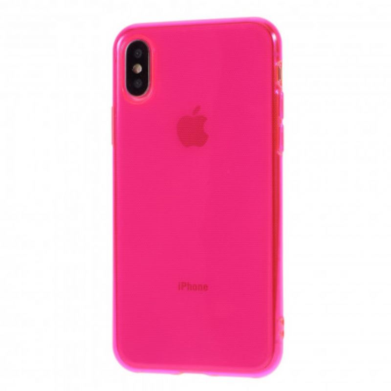 Cover iPhone X / XS Farvet Gennemsigtig Silikone