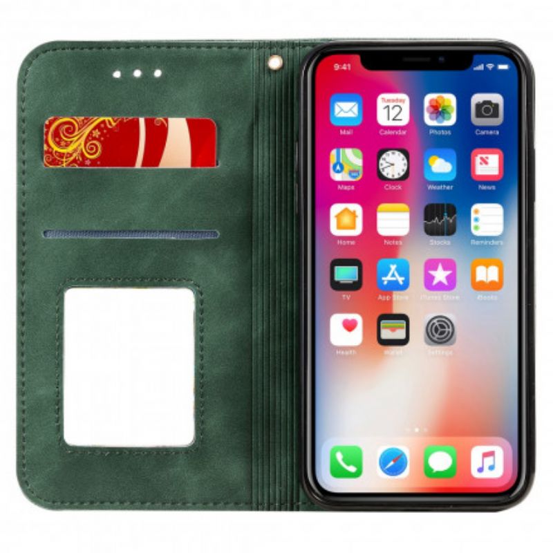 Cover iPhone X / XS Flip Cover Barokke Blomster