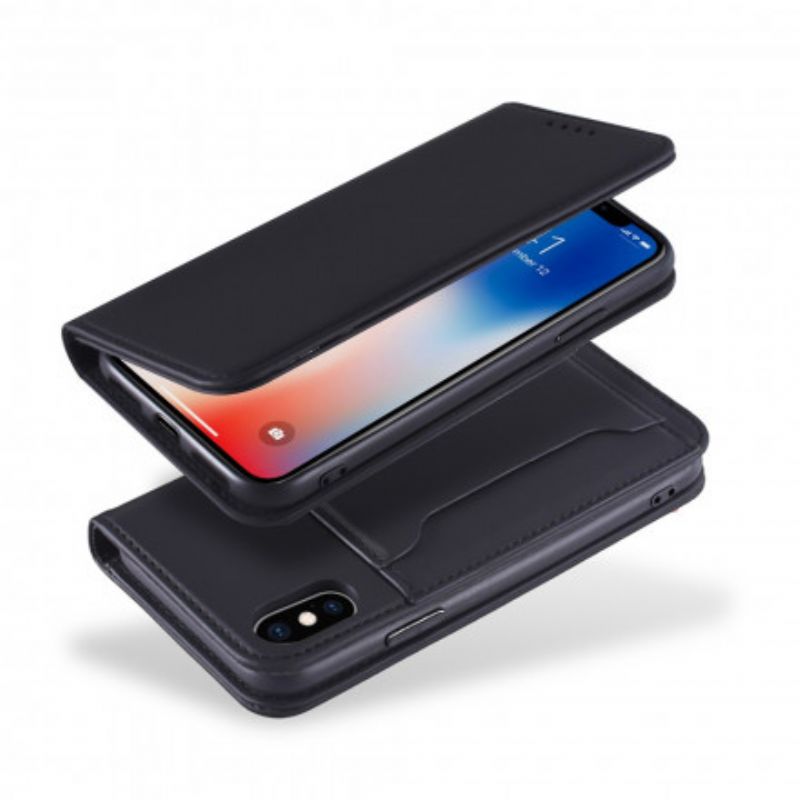 Cover iPhone X / XS Flip Cover Støttekortholder