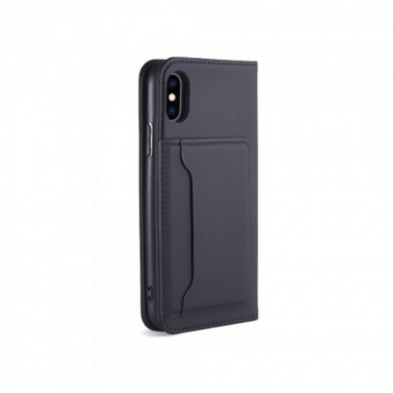 Cover iPhone X / XS Flip Cover Støttekortholder