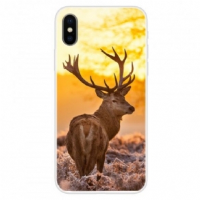 Cover iPhone X / XS Hjorte Og Landskab