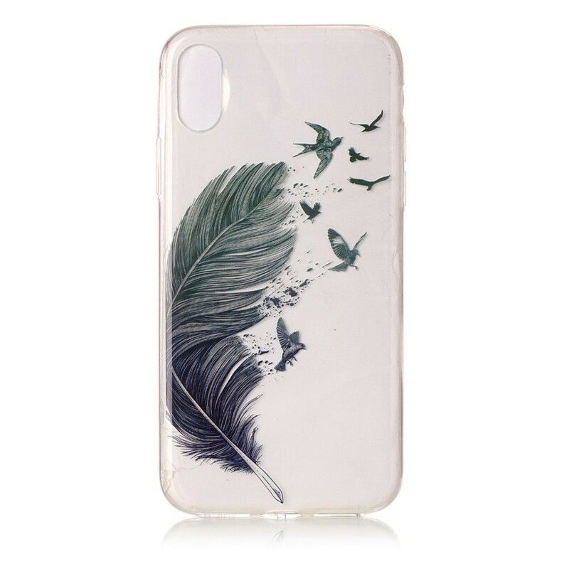 Cover iPhone X / XS Lys Fjer