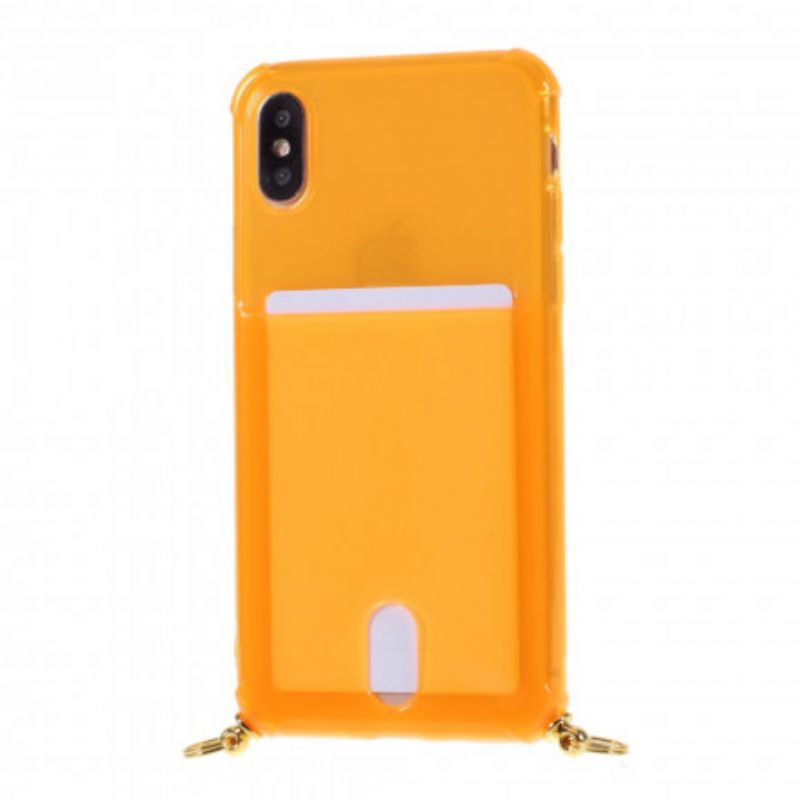 Cover iPhone X / XS Med Snor Snor Med Kortholder