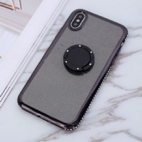 Cover iPhone X / XS Pailletter Og Diamantring