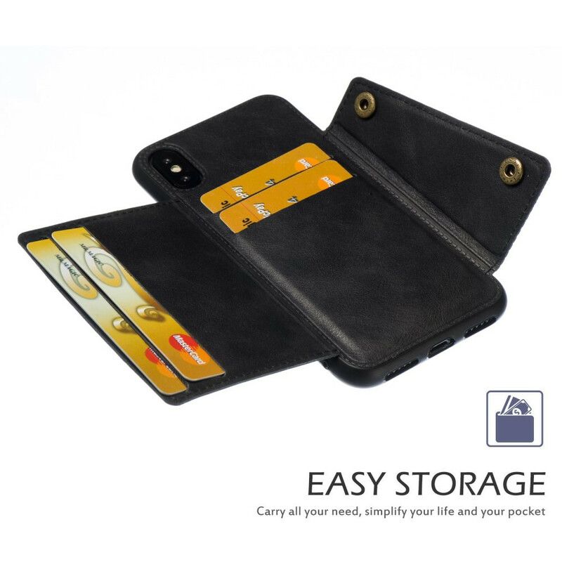 Cover iPhone X / XS Punge Etui Snap Tegnebog