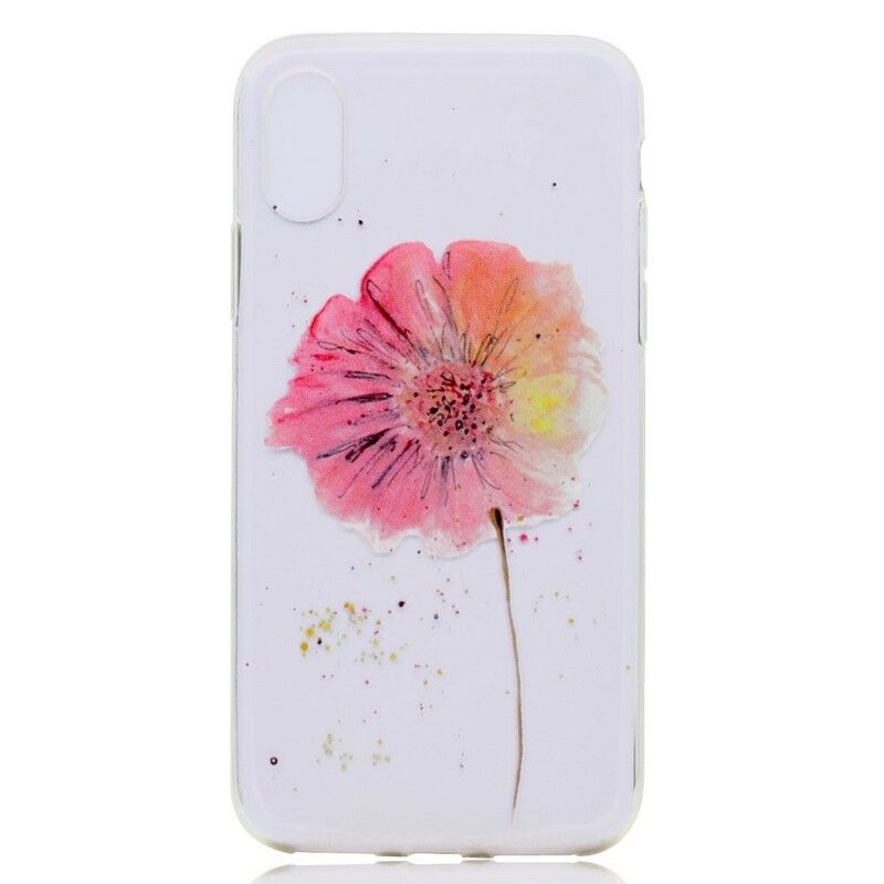 Cover iPhone X / XS Sømløst Akvarel Blomstermønster