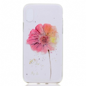 Cover iPhone X / XS Sømløst Akvarel Blomstermønster