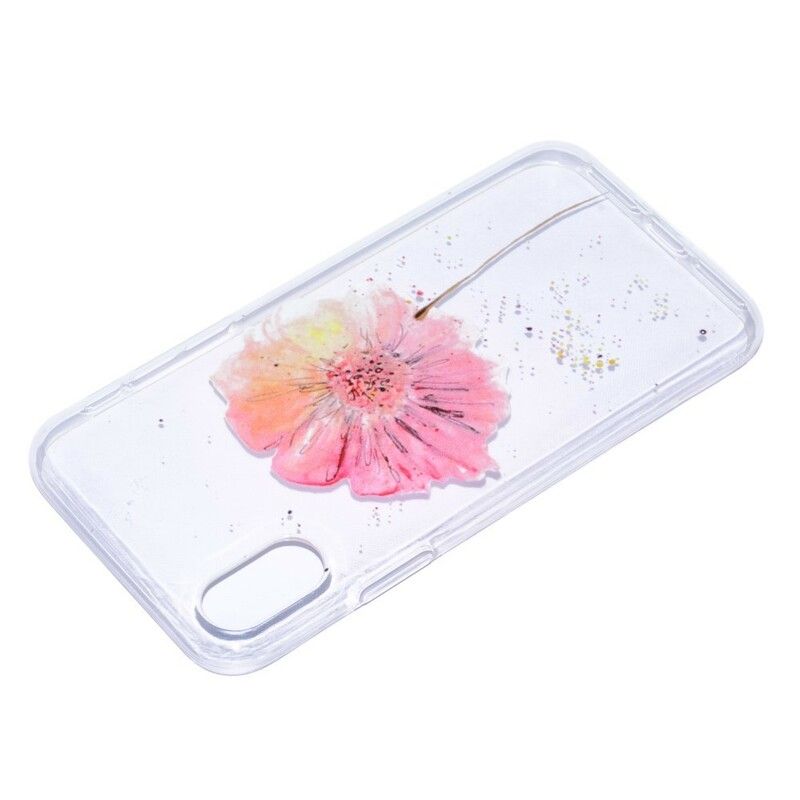 Cover iPhone X / XS Sømløst Akvarel Blomstermønster