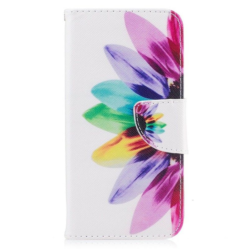 Flip Cover iPhone X / XS Akvarelblomst