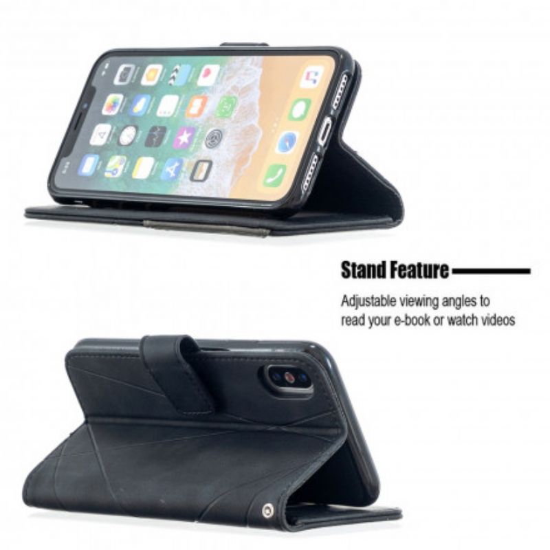 Flip Cover iPhone X / XS Binfen Farvetrekanter