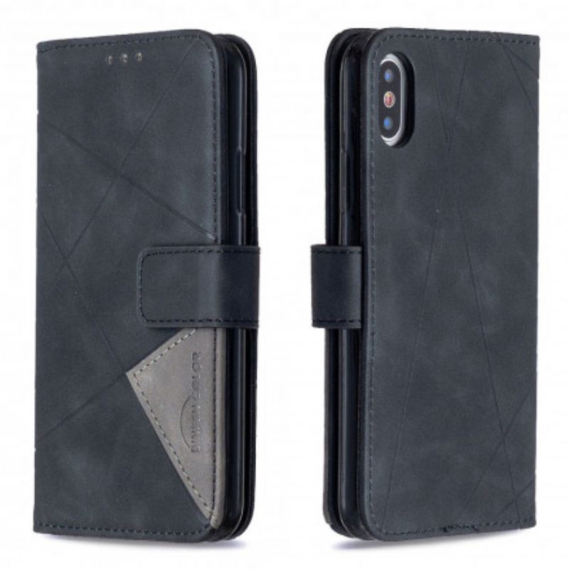 Flip Cover iPhone X / XS Binfen Farvetrekanter