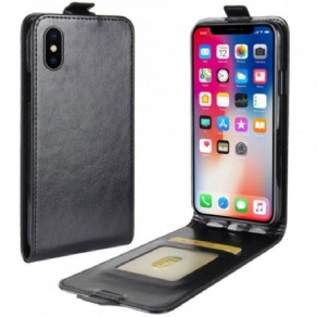 Flip Cover iPhone X / XS Læder Cover Retro Foldning